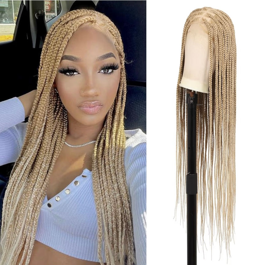 Knotless Braided Wigs 36 inch Blonde Braid Wig