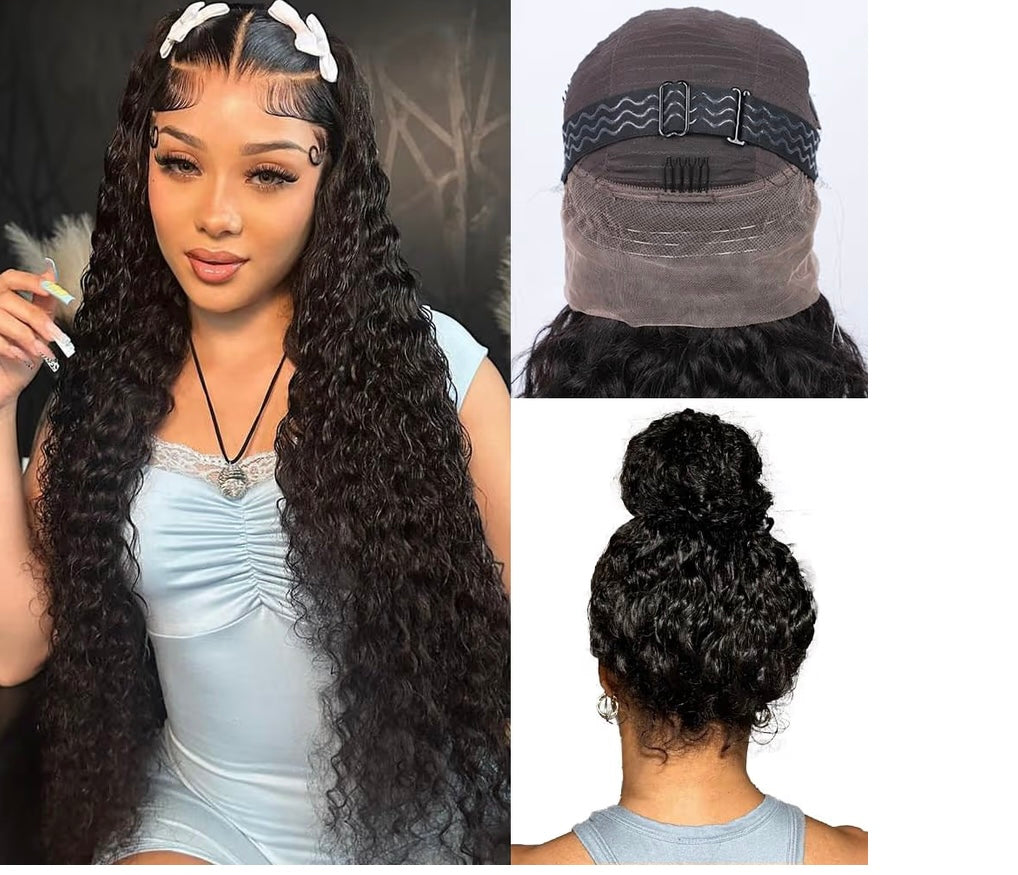 Hidden Strap 360 Drawstring Wig Human Hair Pre Plucked